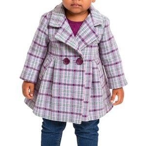 🔥 5 for $30 🔥 Old Navy Girls Plaid Peacoat | Size 18–24 Months